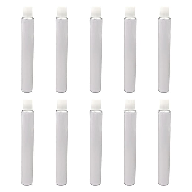 10 tubos de pintura de aluminio vacíos, contenedores rellenables para viajes, fabricación de pintura 5 ml