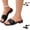 Black, variant on Wedge Sandals for Women Summer Casual Arch Support Beach Orthopedic Shoes 2026 Waterproof Non Slip Slip on Open Toe Slippers (Black)
