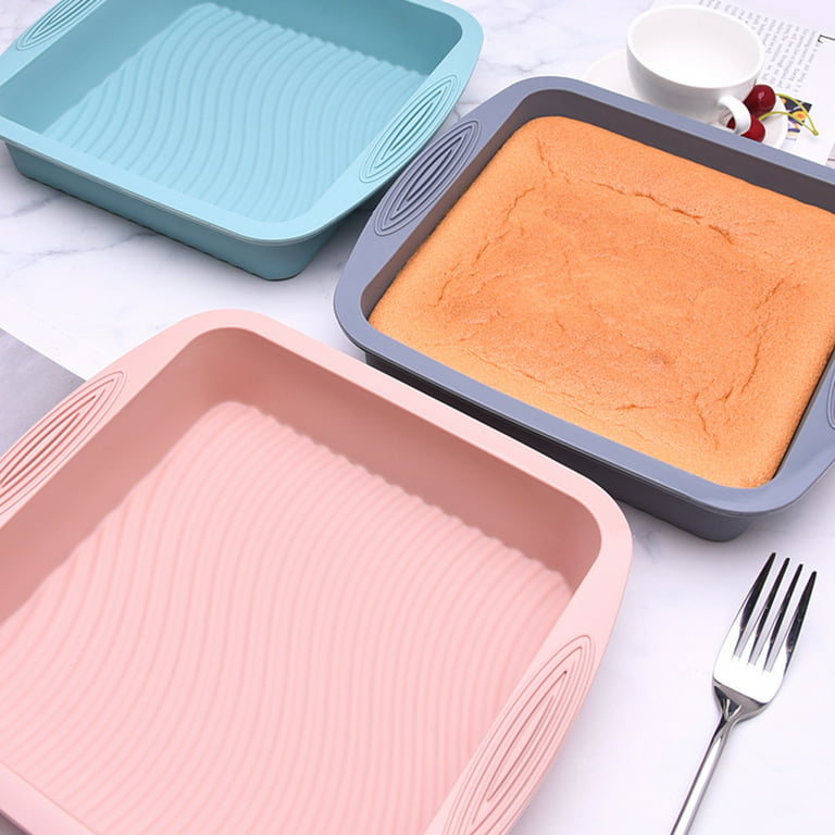 Travelwant Silicone Square Cake Pan, 8x8 Baking Pan, Brownie Pan - Nonstick Silicone  Cake Molds, Silicone Baking Mold for Brownies, Cakes, Rice Crispy Treats  and Lasagnas 