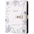 thumbnail image 1 of A5 Binder Diary Faux Leather Refillable Journal Loose Leaf Spiral Flower Locking Notebook, 1 of 6