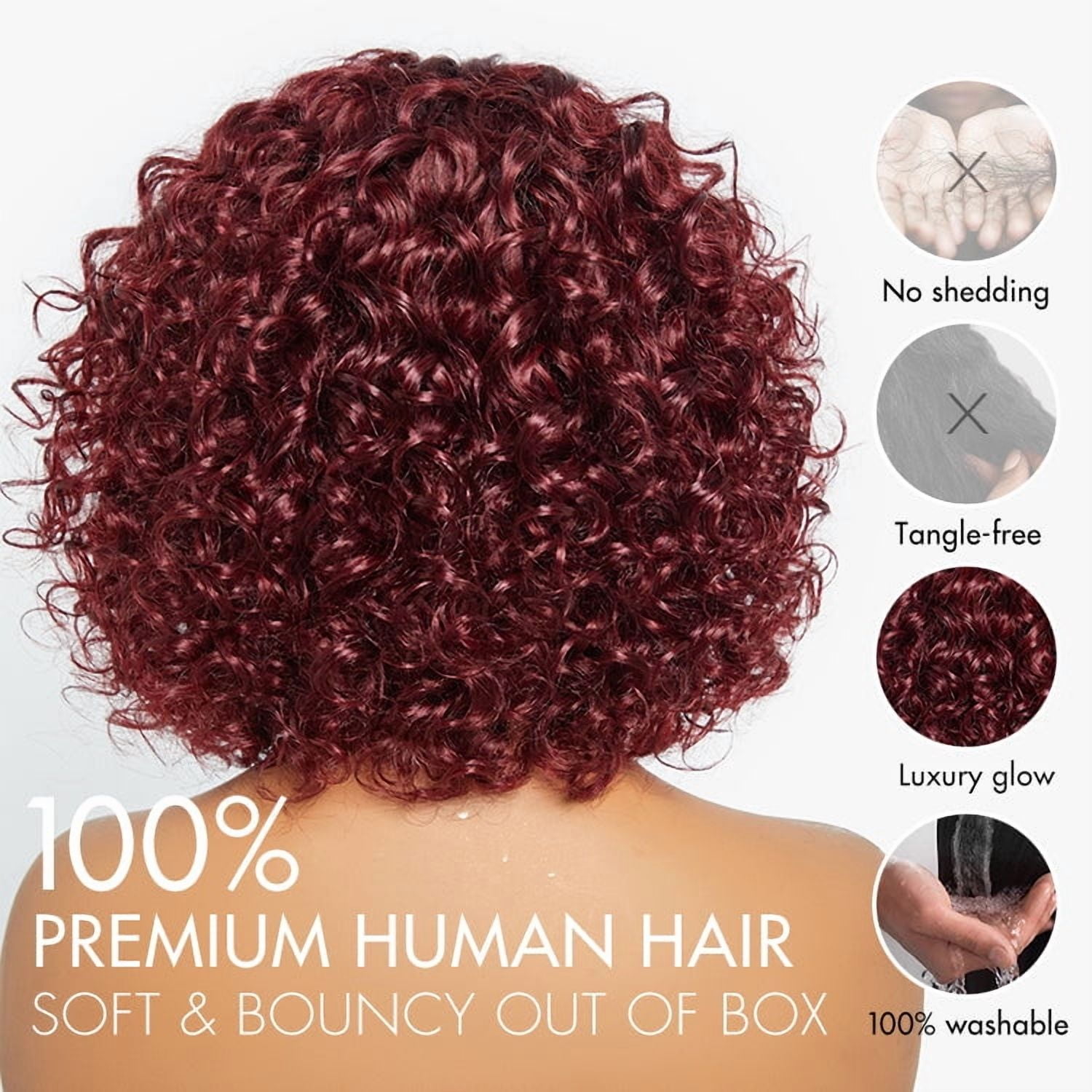 10in Ginger Ombre 13x4 Lace Front Glueless Blunt Cut Bob Human Hair Wig