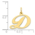 thumbnail image 4 of 14k Yellow Gold Medium Fancy Script Letter D Initial Charm Pendant, 4 of 4