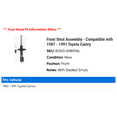 thumbnail image 2 of Front Strut Assembly - Compatible with 1987 - 1991 Toyota Camry 1988 1989 1990, 2 of 2