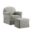 thumbnail image 4 of Baby Relax Swivel Glider Chaise et Set ottoman, gris clair Microfibre, 4 of 6