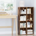thumbnail image 4 of ALISENED 4 Cube Tall Skinny Bookcase, Narrow Organizer Shelf, Wood Corner Bookshelf, Storage Shelves, 4 of 7