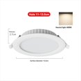 thumbnail image 2 of 6 Focos LED Empotrables de Techo Redondos de 12 W para Iluminación Decorativa de Interiores, Dormitorios y Hogares, Luz, 2 of 5