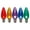 Multicolor, variant on Vickerman C9 Transparent Plastic LED Blue Dimmable Bulb, E17 Nickel Base, 25 per bag