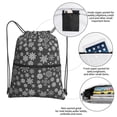 thumbnail image 3 of Honeii simple white Snowflake Print Drawstring Backpack,String Bag,Sackpack Cinch Water Resistant Nylon for Gym Shopping Sport Yoga, 3 of 6
