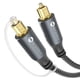 thumbnail image 1 of Warrky Cable De Audio Óptico Cable Óptico De 3.3 Pies [Caja De Metal Delgada Trenzada Enchufe Chapado En Oro] Cable De Fibra Óptica De Audio Digital Toslink Compatible Con Barra De Sonido Tv Samsung V, 1 of 5