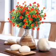 thumbnail image 5 of Sinhoon 6 Pcs Artificial Flowers, Outdoor UV Resistant Fake Plants Faux Greenery Shrubs Plastic Flowers for Indoor Outside Home Garden Wedding Office Decor (Orange Red), 5 of 14