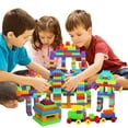 thumbnail image 4 of Juguete de bloques de construcción para niños de Bloques de Apilamiento de Ladrillos de Construcción de Plástico ABS - 180 Piezas con Caja de Almacenamiento, Fanmusic Juguete de bloques de construcción para niños, 4 of 6