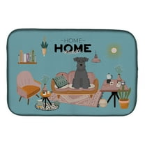 Caroline's Treasures CK7896DDM Black Miniature Schnauzer Sweet Home Dish Drying Mat, 14 x 21", multicolor