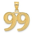 thumbnail image 6 of Diamond2Deal Mother's Day Gift 14K Yellow Gold Polished Etched Number 99 Pendant for Women, 6 of 7