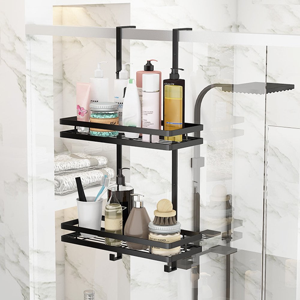 Panier de douche à ventouse à 2 niveaux - Étagère de salle de bain sans Embouts Panier de douche à ventouse à 2 niveaux - Étagère de salle de bain sans Embouts