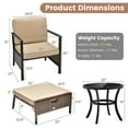 thumbnail image 4 of Costway 5PCS Patio Wicker Conversation Set Space Saving Cushions Chairs with Ottomans Table, 4 of 10