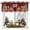 Red, variant on Kitchen Curtain Valances for Windows,Christmas Bow Tree Rod Pocket Small Valance Panel