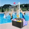 thumbnail image 6 of Outdoor Patio Poolside Float Storage, Poolside Float Storage Basket with Storage Box, PE Rattan Outdoor Pool Caddy with Rolling Wheels for Floaties, Patio, Pool, 6 of 8
