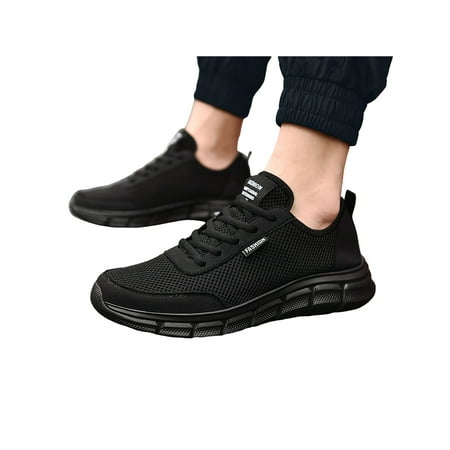 

ANMAMI Mens Comfort Sneakers for Men Running Shoes Casual Walking Shoes Athletic Sport Lightweight Breathable Mesh Comfort Shoes Black US 9.5