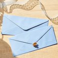 thumbnail image 4 of Business Envelopes - 96-Pack #10 Envelopes, V-Flap Envelopes for Holiday, Office, Checks, Invoices, Letters, Mailings, Windowless Design, Gummed Seal, Light Blue, 4-1/8 x 9-1/2 inches, 4 of 5