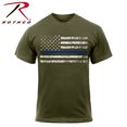 thumbnail image 2 of Rothco Thin Blue Line T-Shirt - Olive Drab, 2 of 4