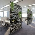 thumbnail image 7 of Elevens Decorative Outdoor Privacy Screen Panels,Metal Material Patio Screen, Divider with Stand for Garden Backyard Free Standing(72''Hx47''W), 7 of 7