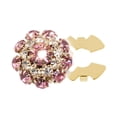 thumbnail image 3 of Abbracc Decorative Rhinestone Button Cover Party Daily Clip on for Adults Bags Dress gold pink, 3 of 9