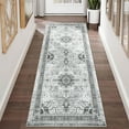 thumbnail image 2 of FairOnly 2'x6' Grey Boho Runner Rugs for Hallway Machine Washable Non Slip Vintage Distressed Entryway Rug Runner Rugs for Laundry Kitchen, 2 of 7
