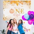 thumbnail image 4 of Pumpkin Yellow Leaves Baby Shower Backdrop For Girl, 4 of 6