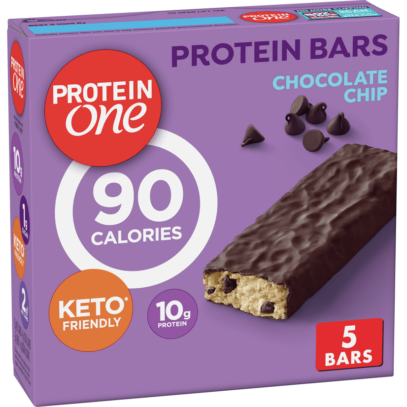 Protein One, 90 Calorie, Chocolate Chip Protein Bars, Keto Friendly, 5