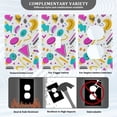 thumbnail image 3 of Yayeee Toggle Light Switch Wall Plate 1-Gang 4.5"x2.7" Home Decorative Outlet Cover, Purple Abstract Shapes, 3 of 7