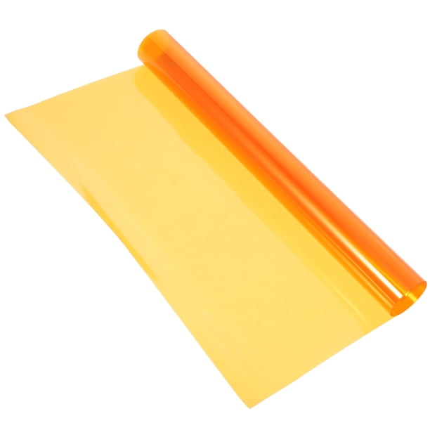 Auto etiqueta auto del coche luz de niebla luz de faro luz trasera tint vinilo película hoja decoración del coche calcomanías (naranja)