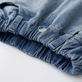 thumbnail image 5 of EnJoCho Teen Girls Cargo Jeans Wide Leg Washed Distressed Baggy Elastic Waist Vintage Denim Trousers Trendy Bottoms For Kids Back-to-School Casual Streetwear Wear, 5 of 9
