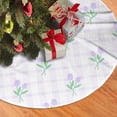thumbnail image 2 of XMXY Halloween Christmas Tree Skirt, Purple Elegant Tulip Holiday Party Indoor Decorations Ornaments, 48 Inch, 2 of 5