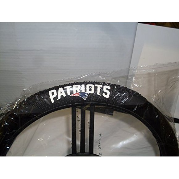 Cubierta de volante de masaje Fremont Die NFL New England Patriots, se adapta a la mayoría de volantes de 14" a 15", negro/colores del equipo