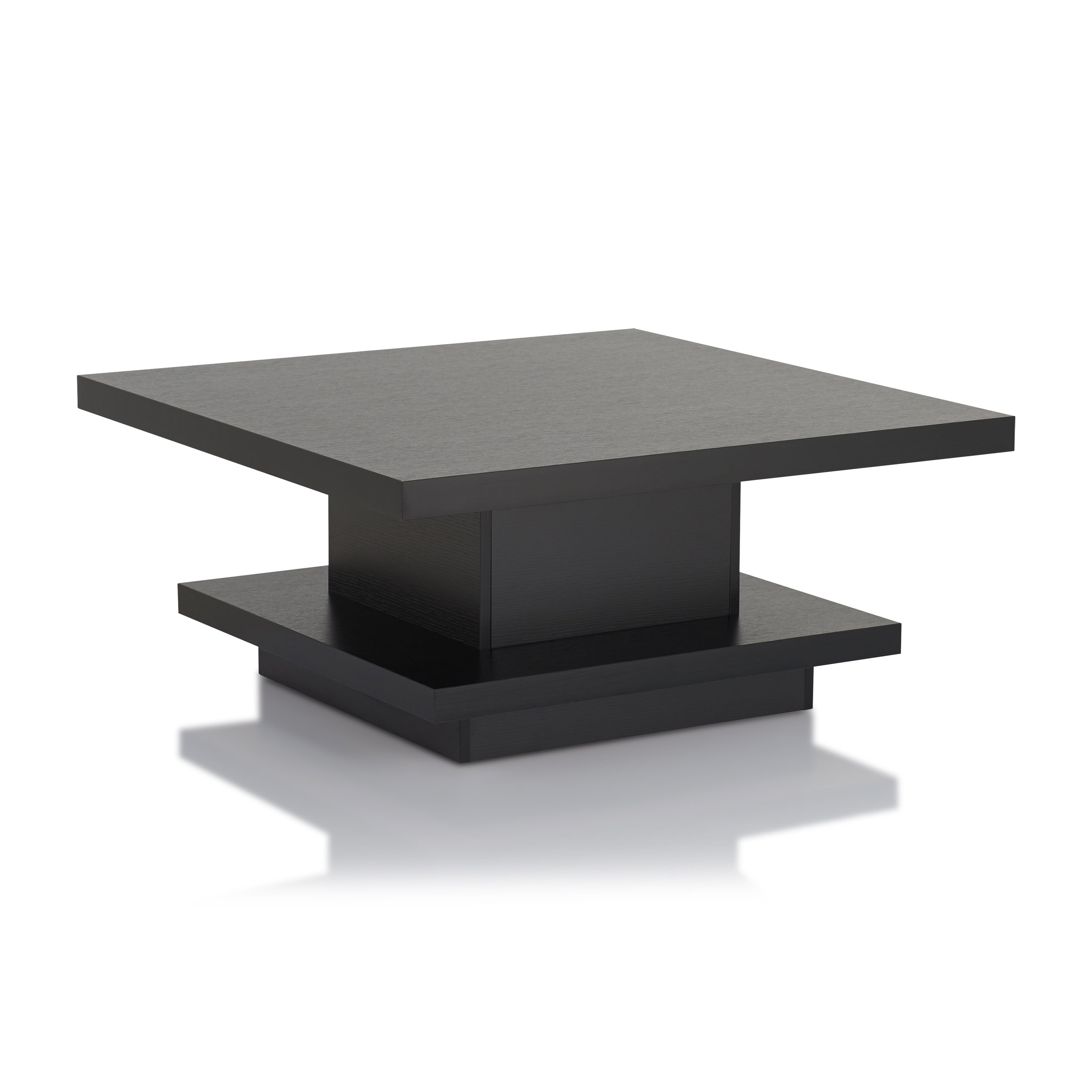 Furniture of America Carenza Modern Square Coffee Table, Black ...