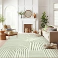 thumbnail image 5 of Moynesa 8'x10' Abstract Area Rugs for Living Room, Ultra-Thin Soft Washable Rug Non-Slip Rainbow Modern Bedroom Rug Large Accent Carpet for Dining Room Office, Green, 5 of 10