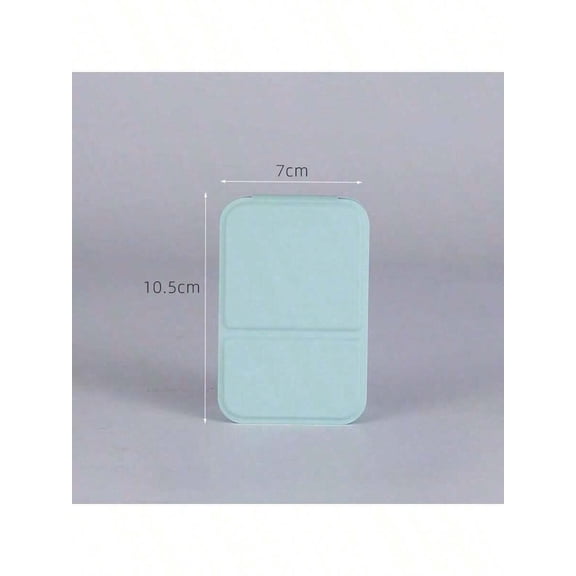 Foldable PU Leather Makeup Mirror Green 7cm x 10.5cm Compact Travel Face