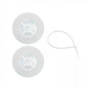 2x Adhesive Furniture Cabinet Wall Anchors Easy Installation for Bookshelf Dresser Baby Proofing Adjustable