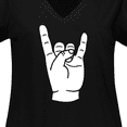 thumbnail image 4 of Inktastic Rocker Horns Women's Plus Size V-Neck T-Shirt, 4 of 5