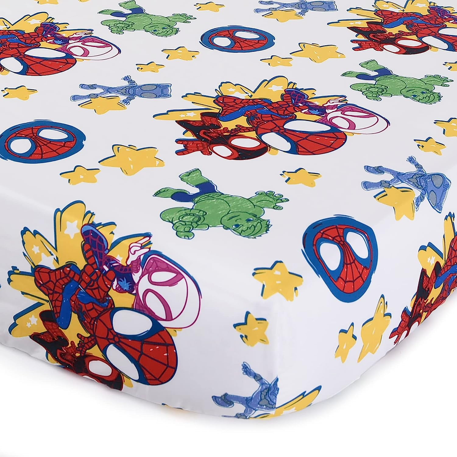 Spidey & His Amazing Friends Toddler Sheet Set for Kids - 3 Pcs Bedding Set - Pillowcase , Comforter and Fitted Sheet