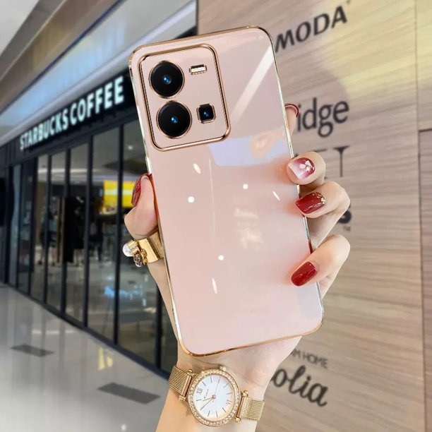 Funda Vivo Y35/V25/V25E Diseño De Lentes De Protección De Borde Recto Funda De Teléfono Móvil De Moda ZBB