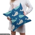 thumbnail image 4 of Ambesonne Whale Fabric by the Yard Upholstery, Bicolor Ocean Animals, 2 Yards, Navy Blue Aqua Beige, 4 of 4