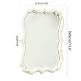 thumbnail image 2 of Sintosin Set of 2 Farmhouse Scalloped Bathroom Mirror for Vanity, White Wood Wall Mirror 12" x 15", Decorative Wall Mounted Mirrors for Living Room, Bedroom, 2 of 8