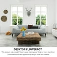 thumbnail image 3 of FENGGUIQU Maceta Creativa De Hierro Azul Para Plantas Con Vintage Y Ambiente Acogedor, 3 of 5