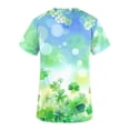 thumbnail image 4 of lcziwo Womens St. Patrick's Day Scrubs Tops Workwear V Neck Short Sleeve Print Nursing Uniform Casual Scrubs Shirts with Pockets 2025 Vacation Outfits Sky Blue XL Lightning Sales Today, 4 of 6