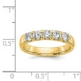 thumbnail image 2 of 14K Yellow Gold Ring Band Moissanite Round White 1.00ct. 5 Stone , Size 8, 2 of 2