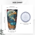 thumbnail image 4 of Salouo Stained Glass Eagle USA Print 20oz Tumbler with Lid,Stainless Steel Vacuum Insulated Tumbler Durable Insulated Coffee Mug Thermal Cup with Splash Proof Sliding Lid-Straw Three-piece Set, 4 of 8