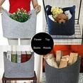 thumbnail image 4 of Fymlhomi Portable Felt Foldable Holder Bag/Bin/Basket for Storage,Grey Felt Bin with Handles,Collapsible & Stronger Storage Solution for Office,Bedroom,Camping,Toys Large,15.8x11.8x15.8 inches (LxWxH), 4 of 5