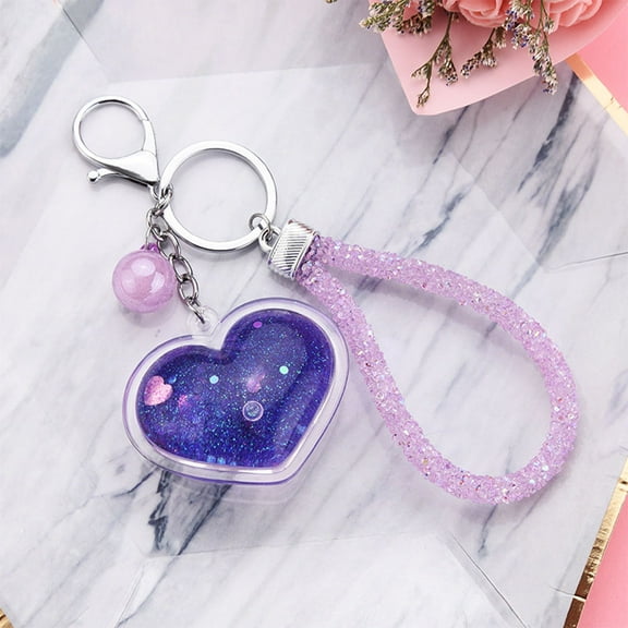 SILENRADAWN Heart Shaped Keychain Pendant In Acrylic For Fashionable Accessories During Holidays
