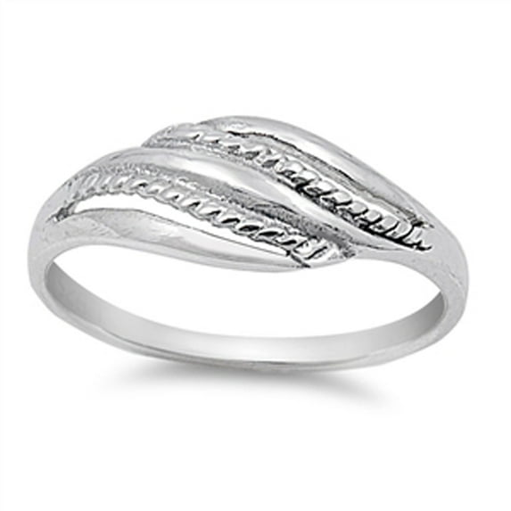 Bali Rope Wave Twisted Boho Ring 925 Sterling Silver Band Jewelry Female Male Unisex Size 9